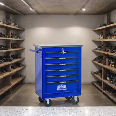 6 Drawers Multifunctional Tool Cart w/Wheels,Metal Rolling Tool Cart