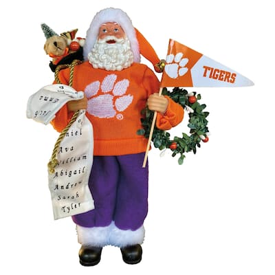 12" Clemson Proud Santa
