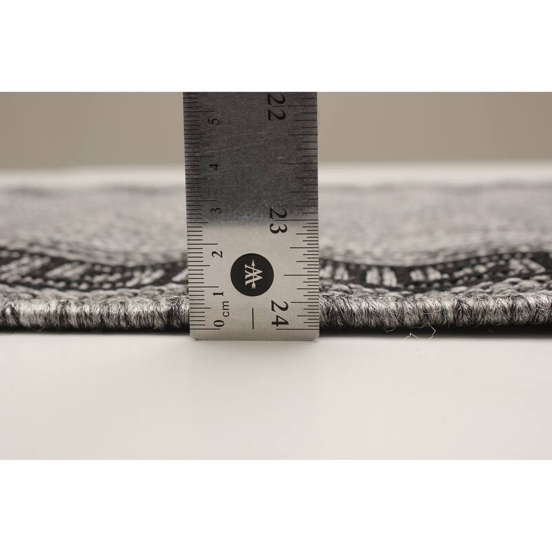 ECARPETGALLERY Machine Woven Versach Grey Area Rug