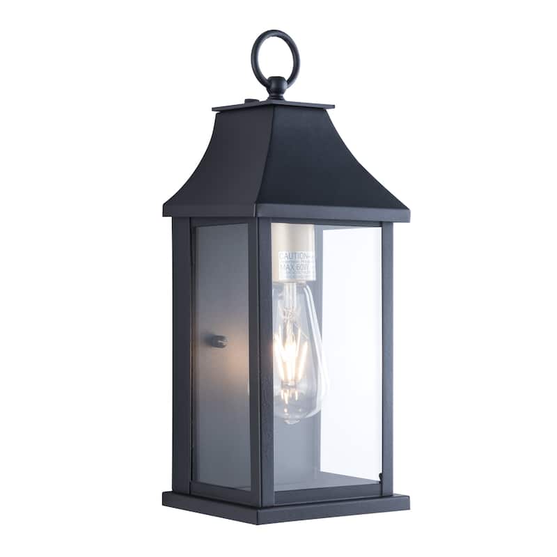 Maxax Black Metal Glass Shade Outdoor Wall Light