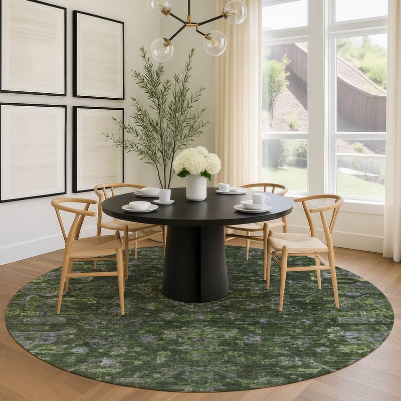 Machine Washable Indoor/ Outdoor Traditional Chelsea Chantille Rug