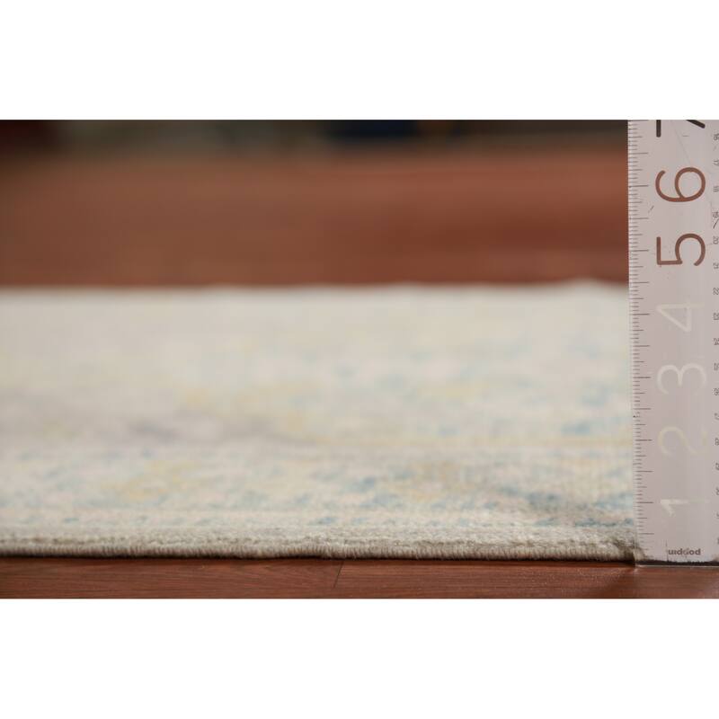Hand Knotted Oriental 100% Wool Carpet Transitional Geometric Greys & Charcoal Oushak Runner Rug - 12' 1'' X 3' 1''