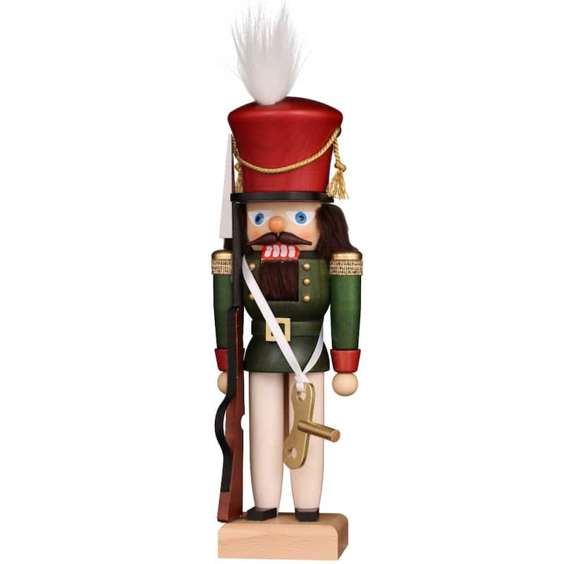 11.25" Red Green Christian Ulbricht Toy Soldier Nutcracker Decoration
