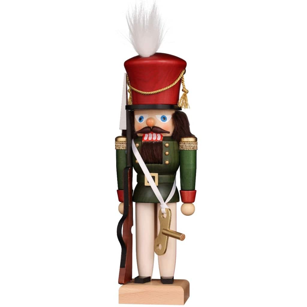 11.25" Red Green Christian Ulbricht Toy Soldier Nutcracker Decoration