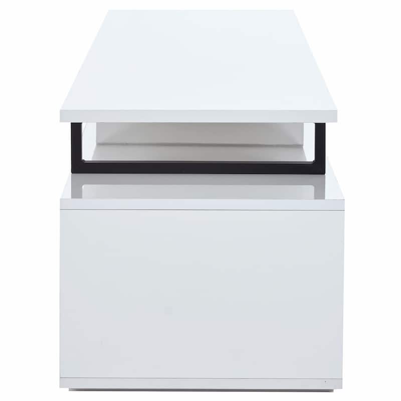 Modern Rectangle TV Stand with Drawers and Cabinet