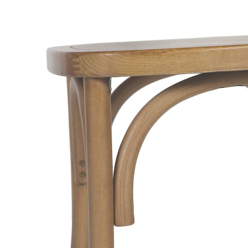 2PK Commercial Solid Wood Stackable Dining Chair with Intricate Back - 19.75"D x 17.25"W x 35.5"H