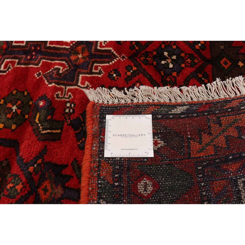 ECARPETGALLERY Hand-knotted Andelz Red Wool Rug - 4'4 x 6'11