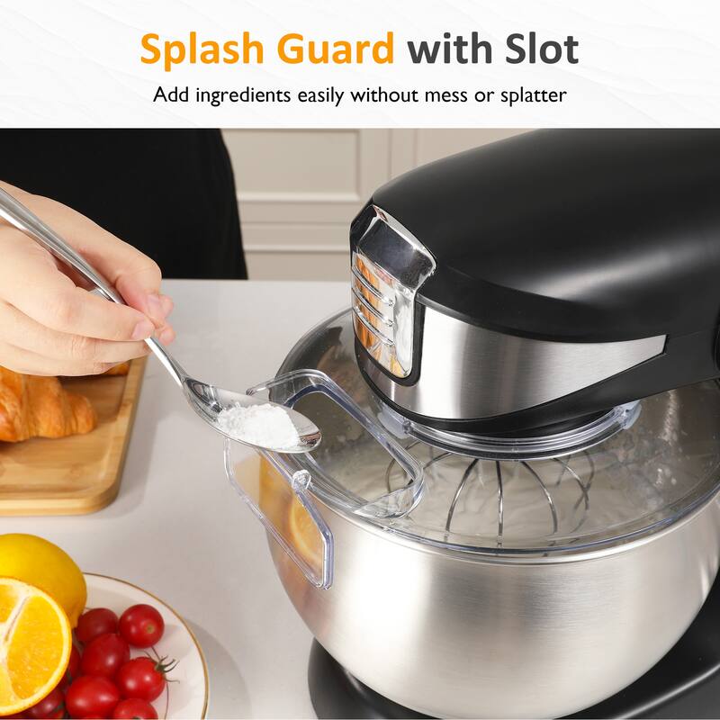 3-in-1 Kitchen Mixer: Stand Mixer, Food Processor & Blender with 6 Speeds and 6.5 Qt Bowl