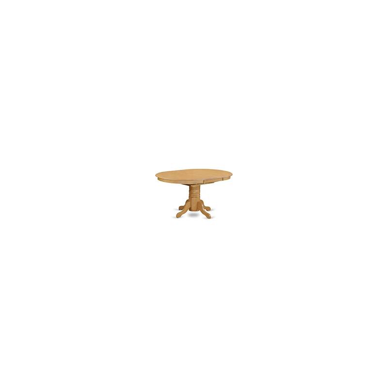 HomeStock 5-Pc Natural Oak Finish Solid Wood Top Dining table with 4 Chairs
