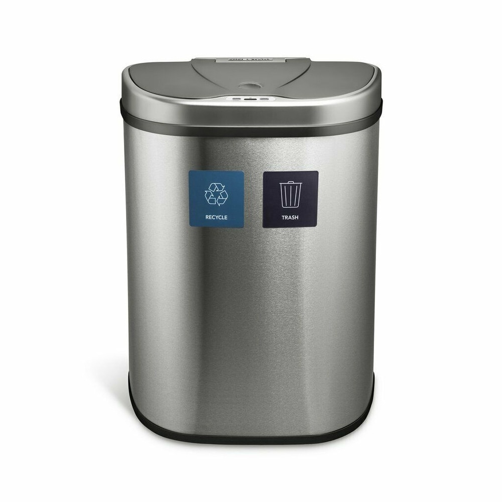 10.5 Gallon Trash Can Stainless Steel Oval Kitchen Step Trash Can - Bed  Bath & Beyond - 37497037