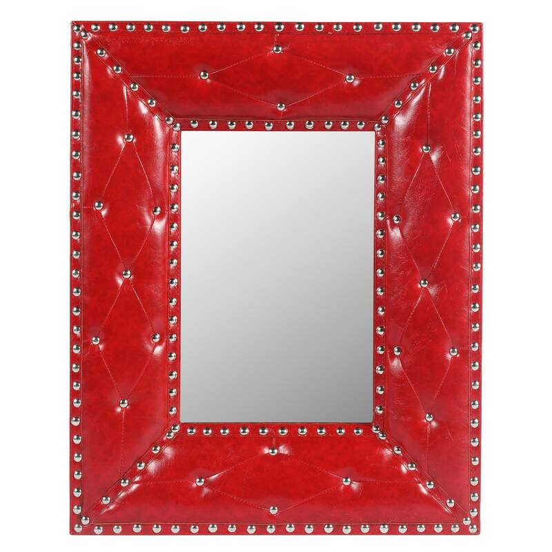 Rectangle Rivet Decorative Wall Hanging Mirror