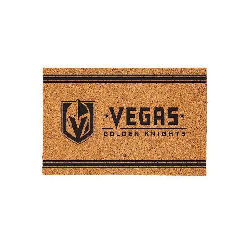 Vegas Golden Knights Monochrome Indoor/Outdoor Coir Door Mat