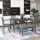 preview thumbnail 15 of 21, Dining Table Set Dining Table, 4 Fabric Chairs, Bench included