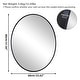 preview thumbnail 11 of 12, 24/28 Inch Modern Oval Bathroom Mirror Black Metal Frame Vanity Wall Mirror Bedroom, Furniture Decor