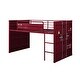 preview thumbnail 10 of 10, Twin Size Metal Loft Bed with Slide for Kids, Boys and Girls, Bedroom