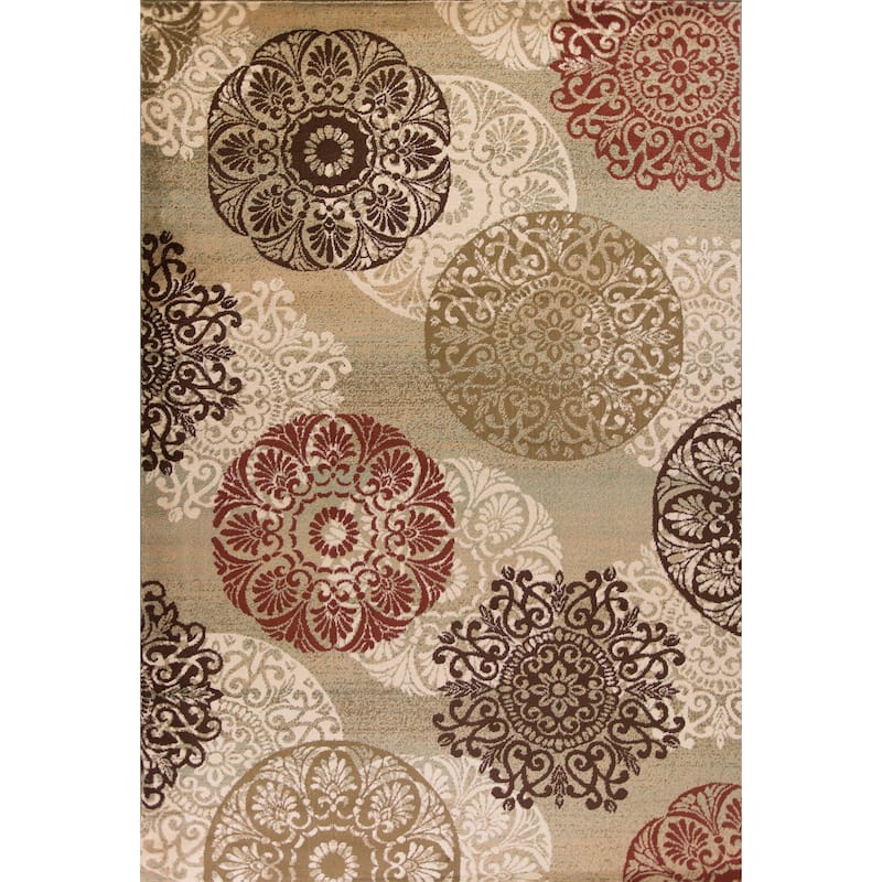 Copper Grove Lienz Sage Accents Multicolor Area Rug