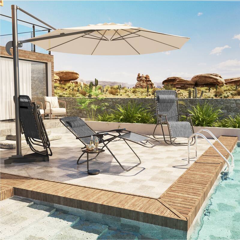 Homall Patio Zero Gravity Chair Lawn Lounge Chair with Pillow Set of 2