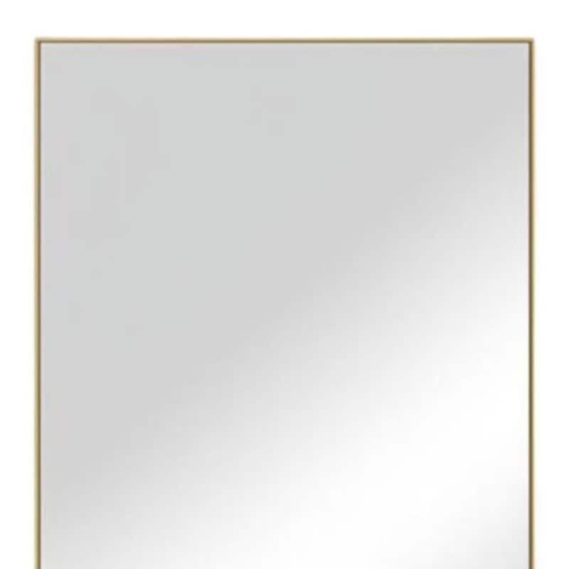 HomeRoots 47" Gold Metal Accent Mirror - 21.7" W x 0.8" D x 47.2" H