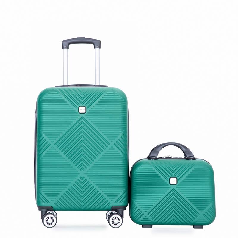 20/14" Spinner Wheels Luggage Sets 2 Piece Lightweight Suitcase Sets, Carry On Trunks Sets