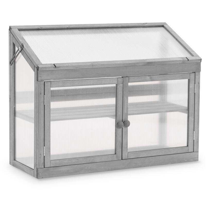 MCombo 2-Tier Cold Frame Greenhouse, Solid Wood 0160