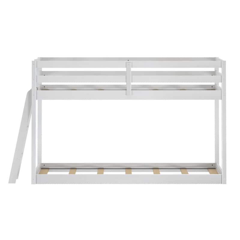 Now Furniture Low Bunk Bed for Kids, Twin over Twin