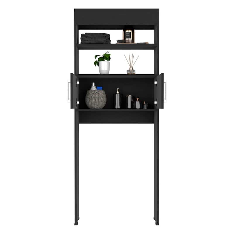Madrid Over The Toilet Storage Cabinet Organizer With Doors and Shelves
