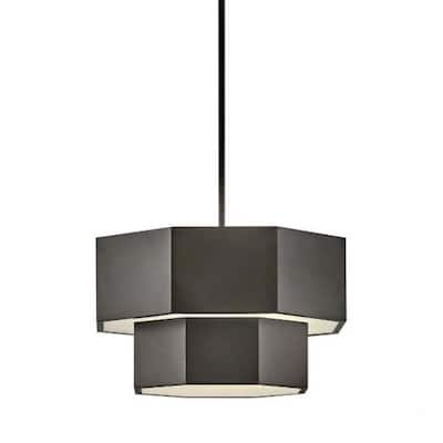 Hinkley Lighting 46991 Facet 5 Light 17" Wide Flush Mount Waterfall