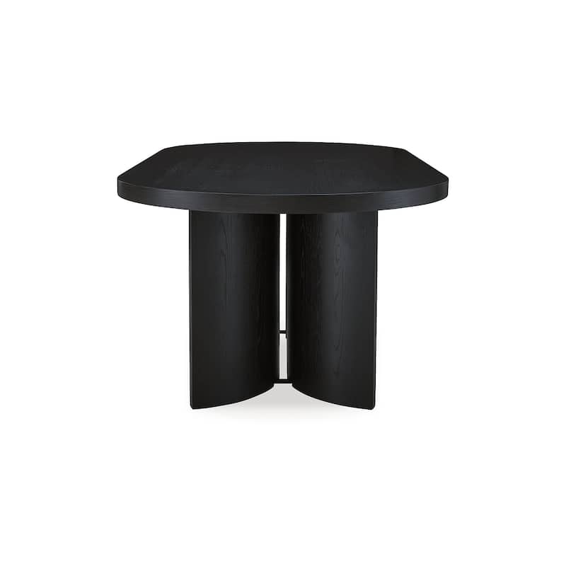 Signature Design by Ashley Rowanbeck Black Dining Table - 86.25" W x 42" D x 30.25" H