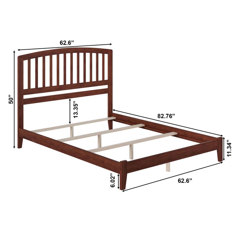 Richmond Queen Foundation Bed Frame in Walnut