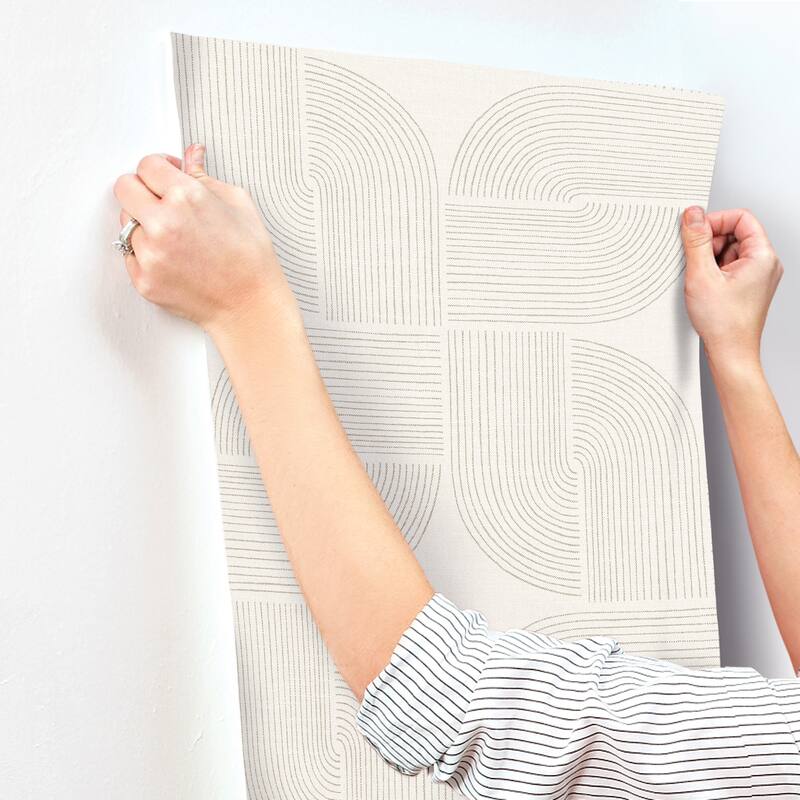 A-Street Prints Savoye Brown Spiral Arches Wallpaper