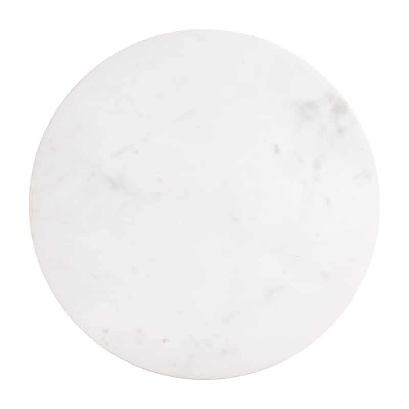 Mazara Side Table White & Natural