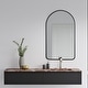 preview thumbnail 2 of 24, Rita Metal Framed Oval Wall Mirror Bathroom Vanity Mirror