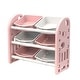 preview thumbnail 2 of 6, Kids Toy Storage Organizer with 6 Bins,Nursery Organizer Kids Furniture Set Toy Storage Cabinet Unit with HDPE Shelf and Bins
