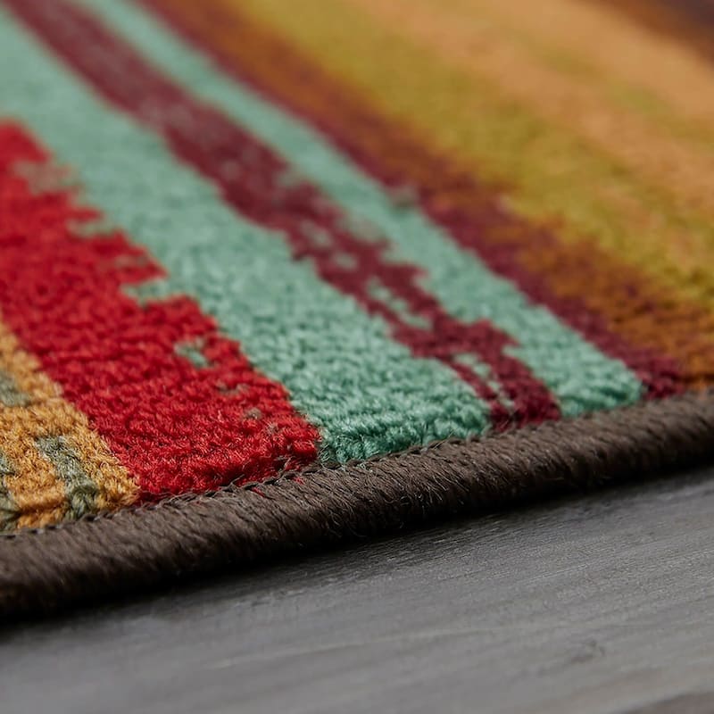 Mohawk Home New Wave Multicolor Boho Stripe Area Rug