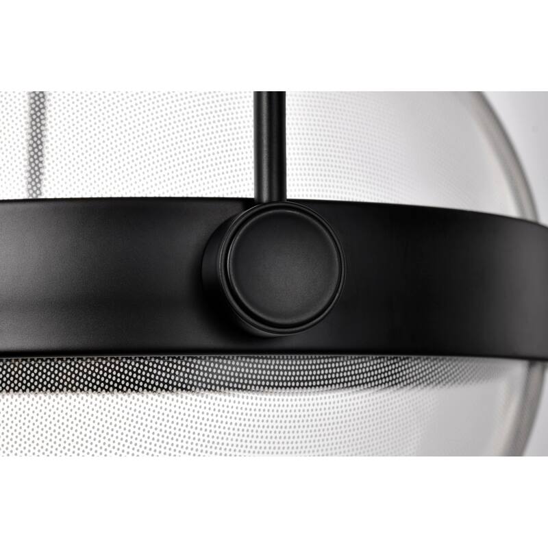 Arvada 8 Inch LED Pendant Matte Black Silk Screened Acrylic Lens - Matte Black