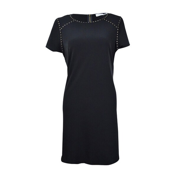 black jersey dress short sleeve