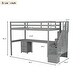 preview thumbnail 26 of 36, Wood Twin Size Loft Bed Frame with Built-in Desk and Double Storage Drawers, Loft Bed Frame w/Slats Support No Box Spring Needed