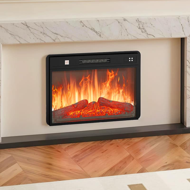 Moasis 24 Inch W Electric Fireplace Insert - Black