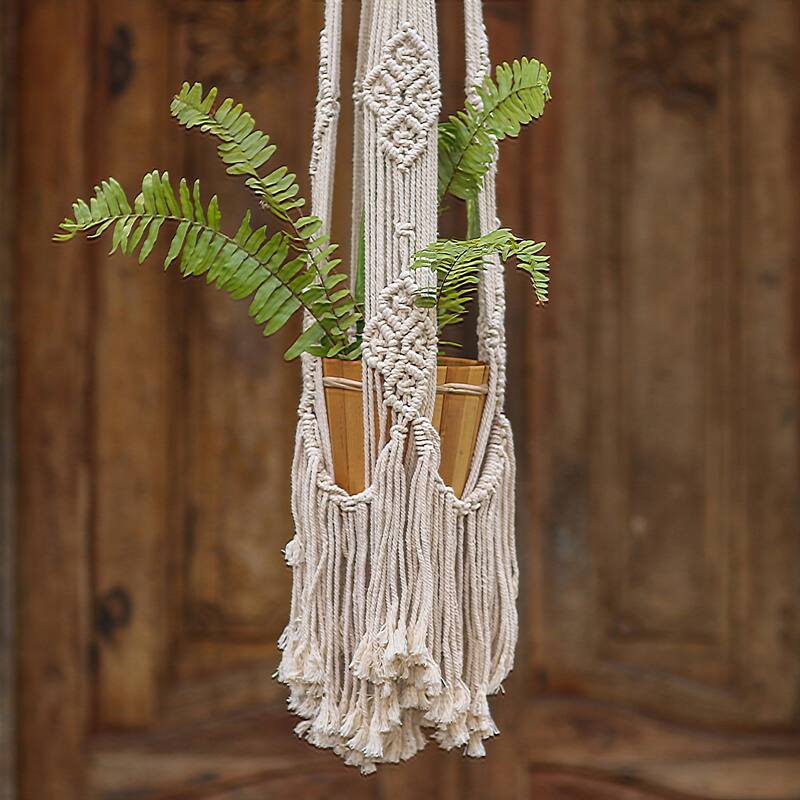 Novica Handmade Tegalalang Plants Cotton Flower Pot Hanger