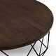 preview thumbnail 3 of 2, Chester Round Mango Wood Coffee Table Dark Brown by Kosas Home