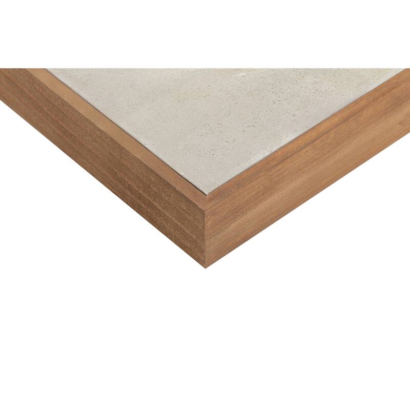 NADAAL STUDIOS Wildflowers Framed Painting, Rustic Floral Acrylic Painting Solid Pine Frame, Multicolor