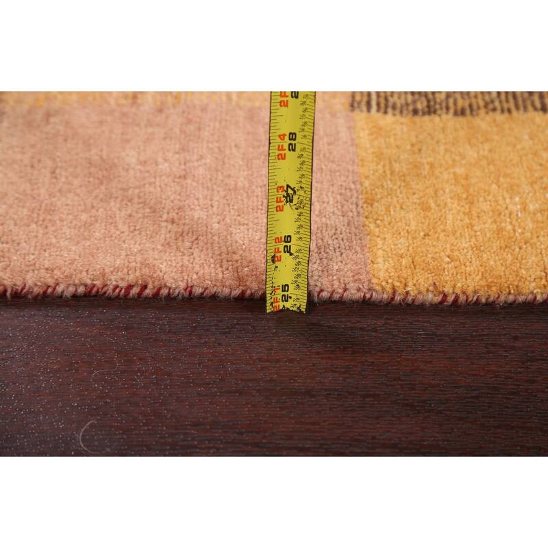 Geometric Gabbeh Kashkoli Oriental Area Rug Wool Hand-knotted Carpet - 3'1" x 5'4"