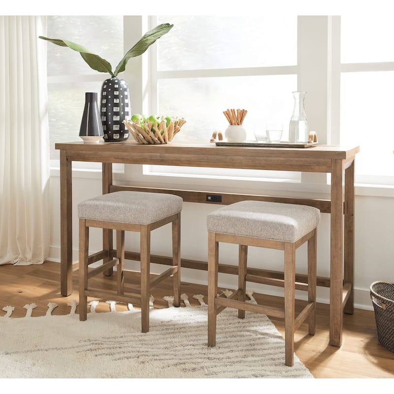 Magnussen Home Lindon Belgian Wheat Console Sofa Table - 66''W x 20''D x 36''H