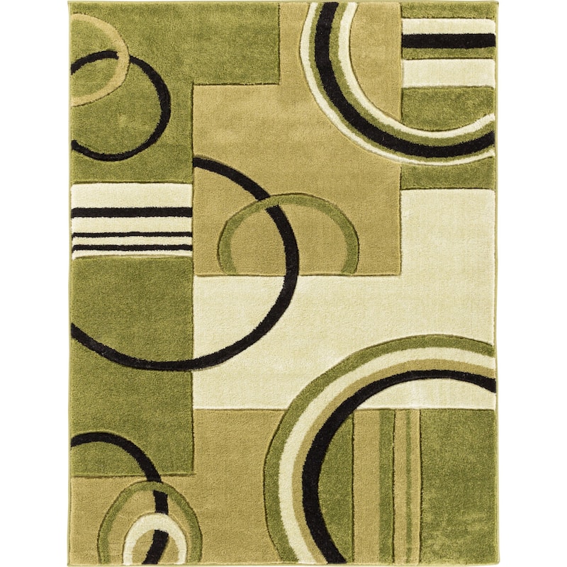 Well Woven Modern Geometric Arcs and Shapes Area Rug - 9'3" x 12'6"