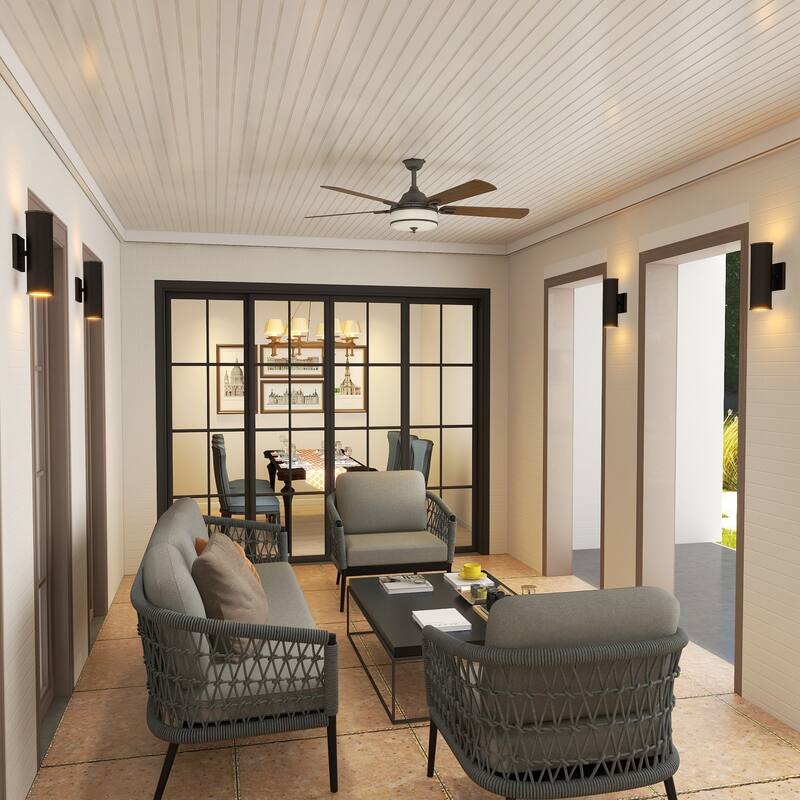 4 Pack Modern Black 1 Light Cylinder Wall Sconces