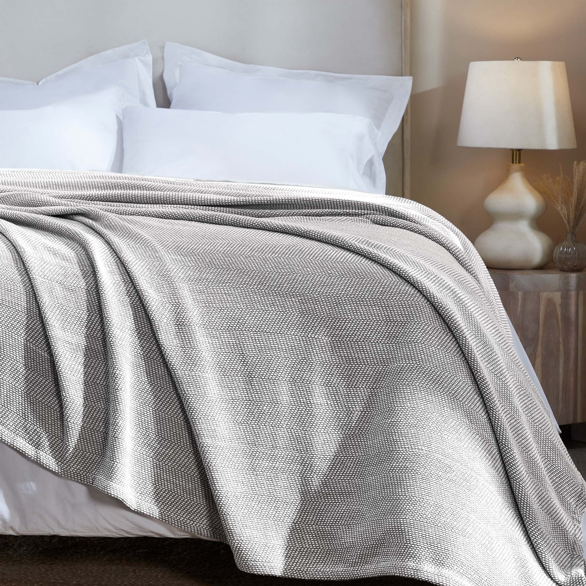 Superior Maya Chenille Herringbone Cotton Blanket