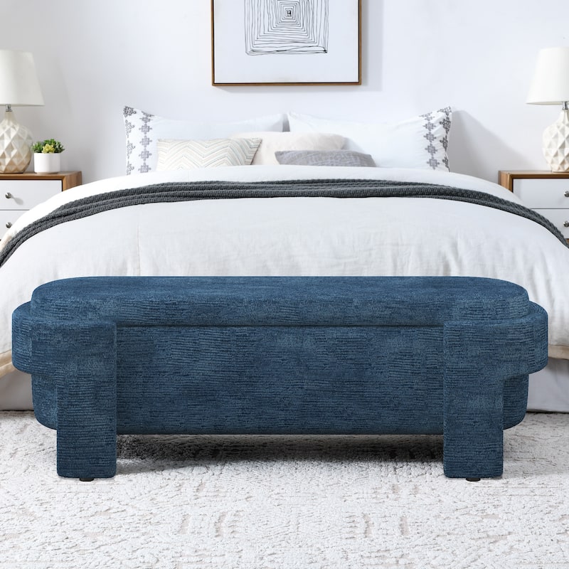 Upholstered Bench with Large Storage Space, End of Bed Storage Bench Ottoman for The Living Room, Entryway