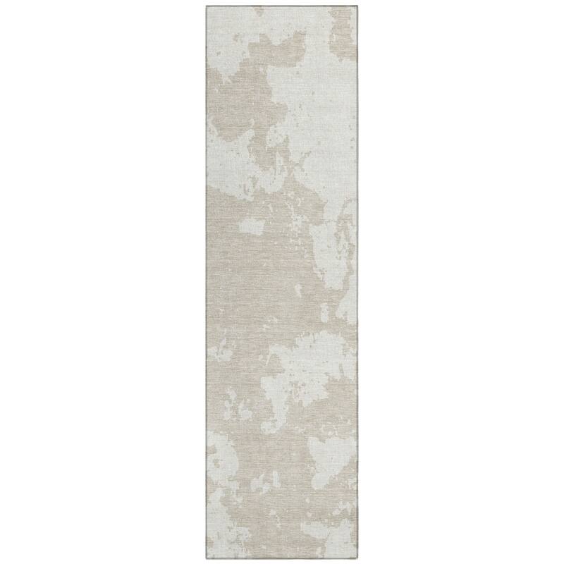 Machine Washable Indoor/ Outdoor Chantille Abstract Rug