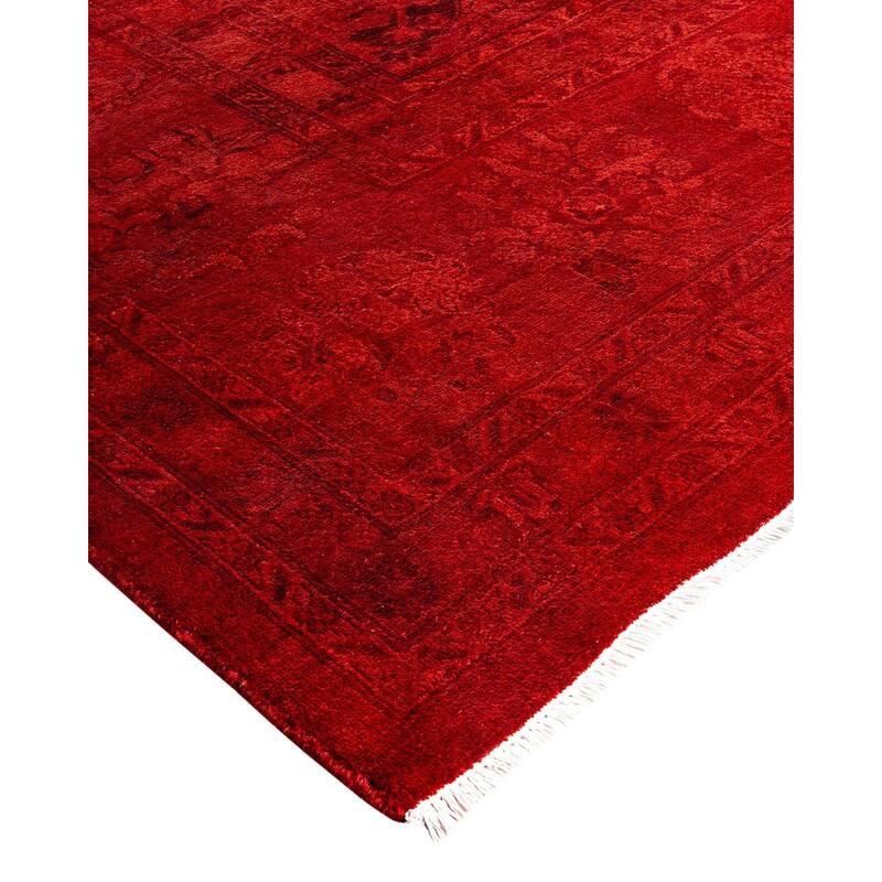 Contemporary Overdyed Wool Hand Knotted Area Rug - 10' 0" x 13' 6"