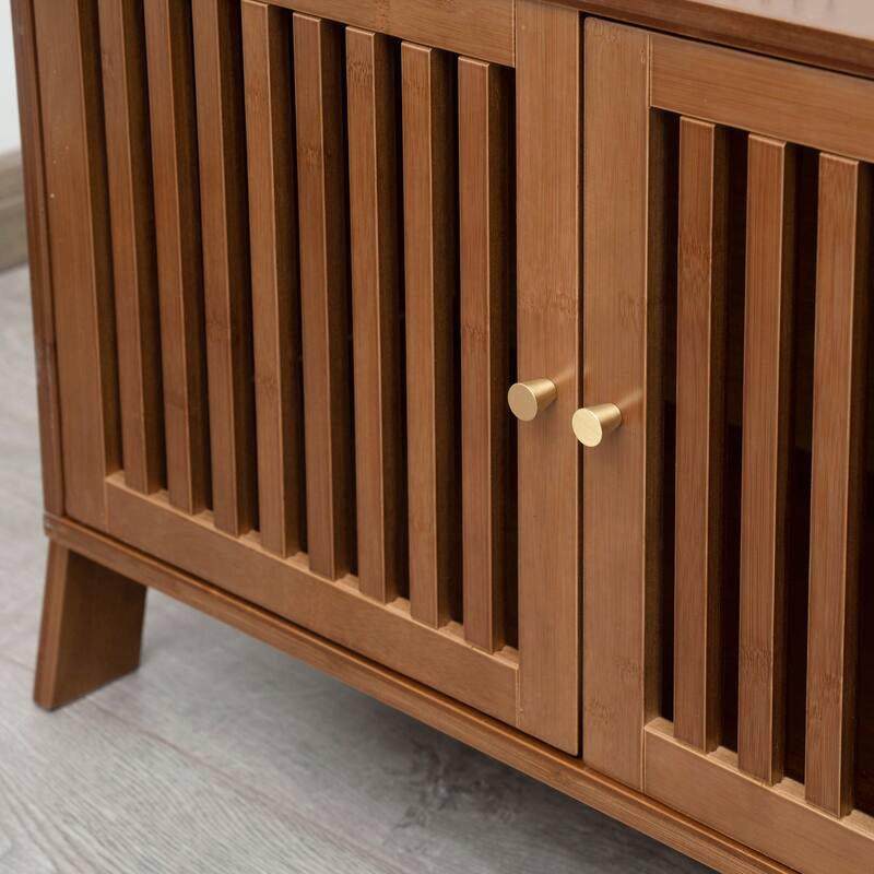 Bamboo Hall Tree with Bench and Shoe Storage